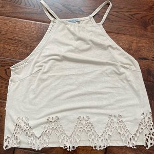 Nude Cut Out Crop Top - L